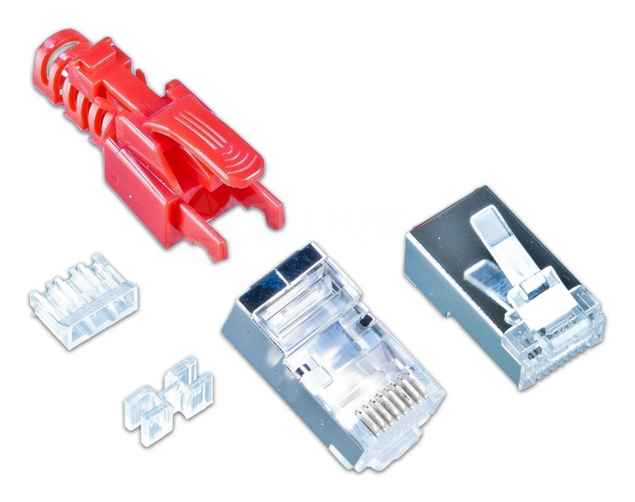 Wirewin MOD SL KAT6A STP 10 RT connecteur de fils RJ-45 Rouge