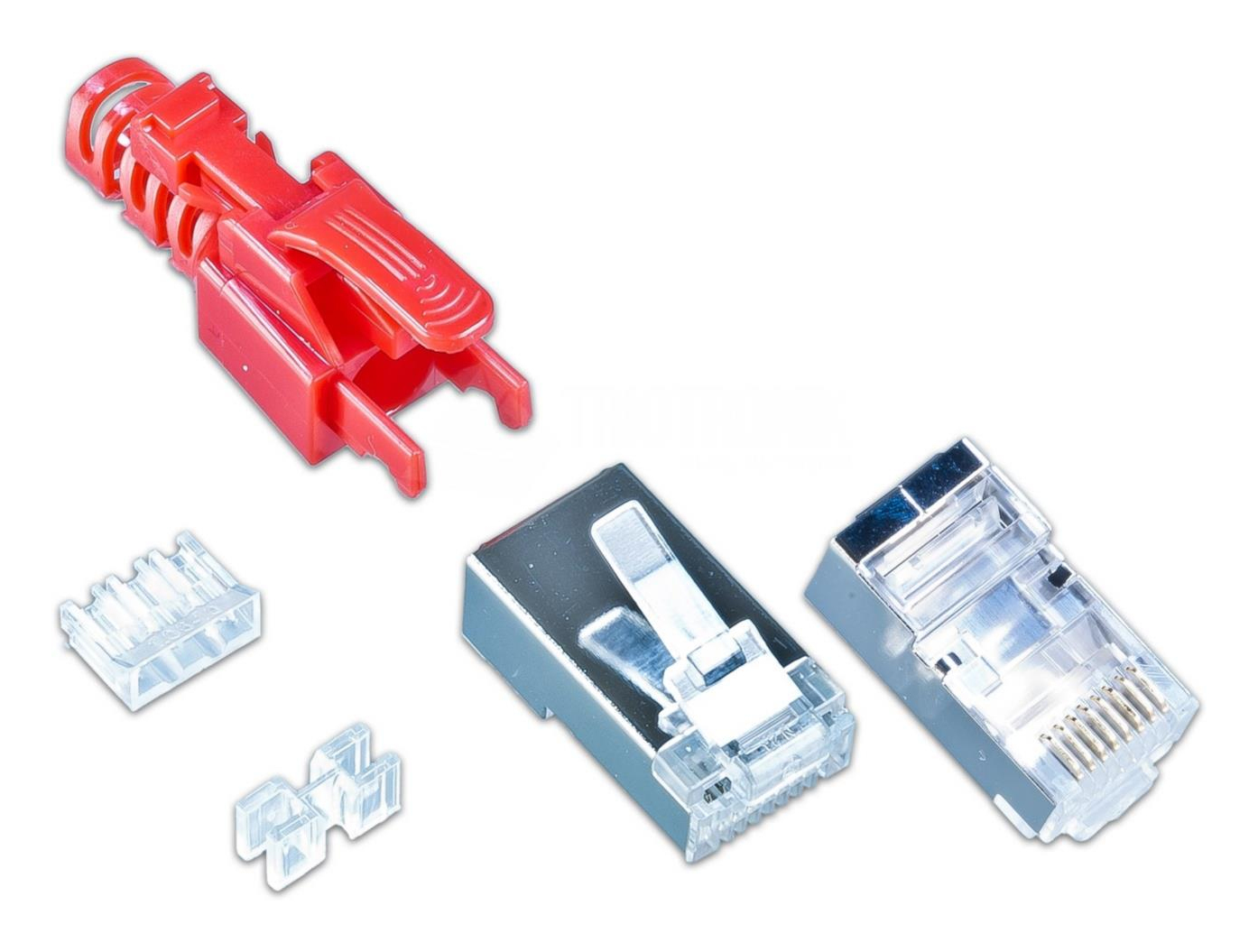 Wirewin MOD SL KAT6A STP 10 RT connecteur de fils RJ-45 Rouge