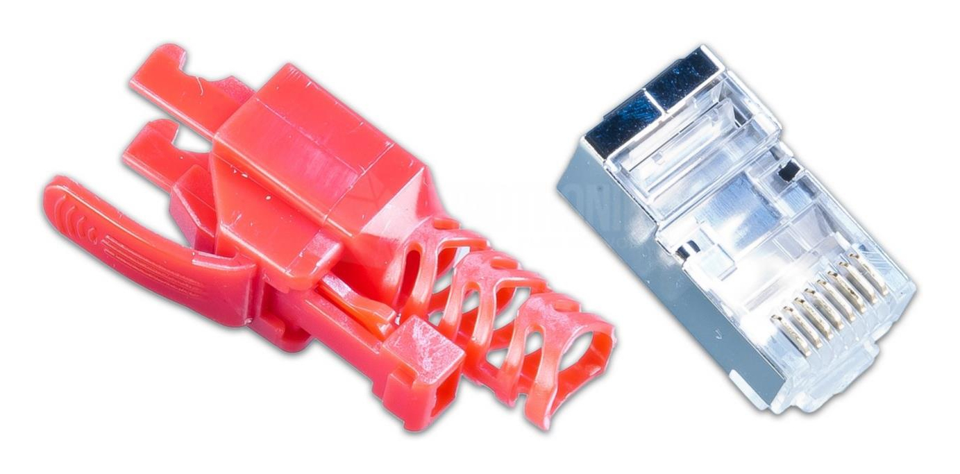 Wirewin MOD SL KAT6A STP 10 RT connecteur de fils RJ-45 Rouge