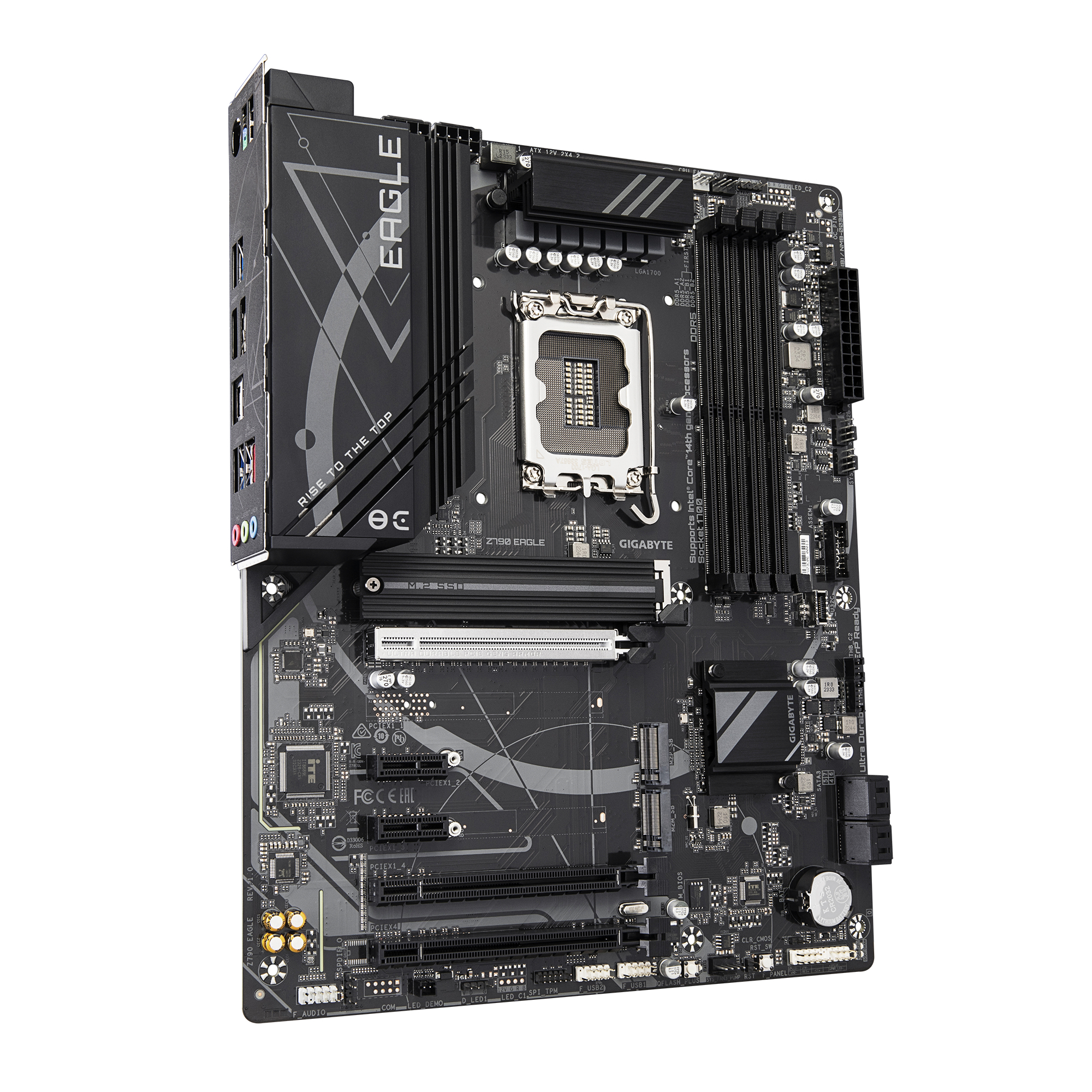 GIGABYTE Z790 EAGLE Placa base - Compatible con procesadores Intel Core de 14 generacin, VRM de 12+1+1 fases, hasta 7600 MHz DDR5 (OC), 3xPCIe 4.0 M.2, LAN 2,5 GbE, USB 3.2 Gen 2