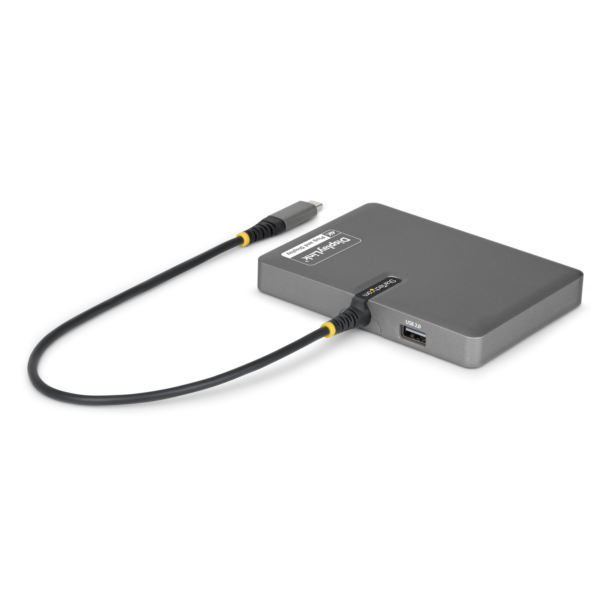 StarTech.com QUAD-USB-DP-ADAPT replicatore di porte e docking station per laptop Cablato USB 3.2 Gen 1 (3.1 Gen 1) Type-C Grigio