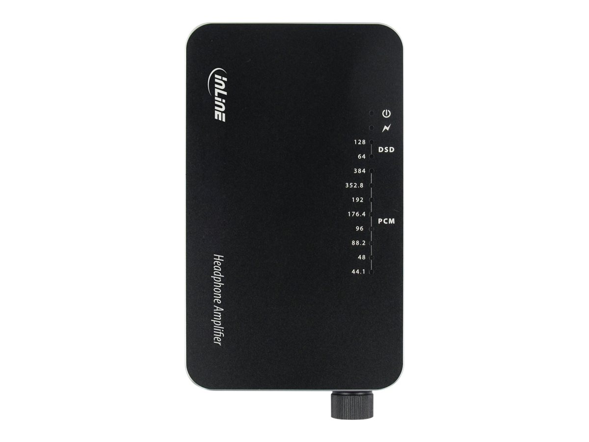 InLine Amplificatore cuffie AmpUSB Hi-Res, 384kHz/32-Bit, DSD, batteria  integr.