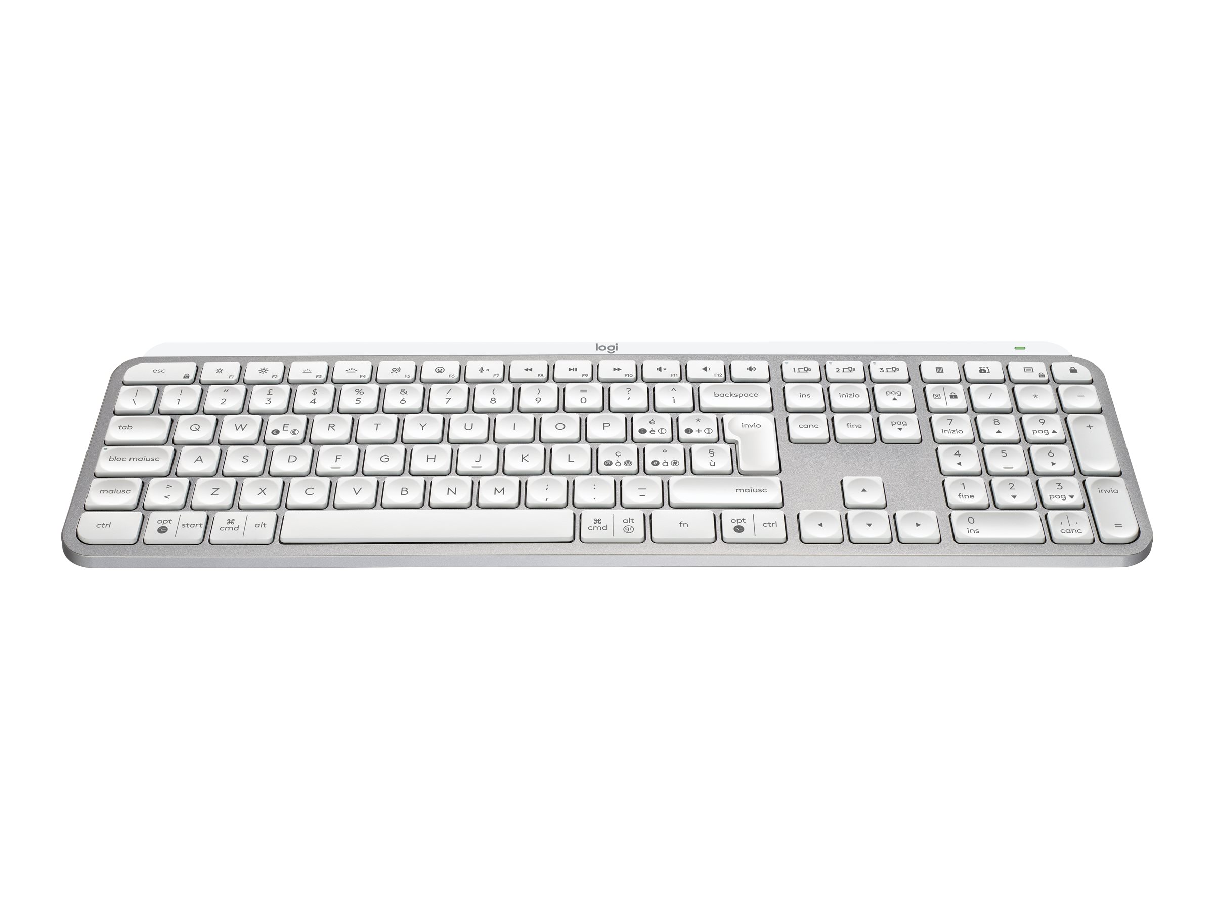 Logitech MX Keys S - Tastatur - hinterleuchtet - kabellos - Bluetooth LE - QWERTY - Nordisch (Dnisch/Finnisch/Norwegisch/Schwedisch)