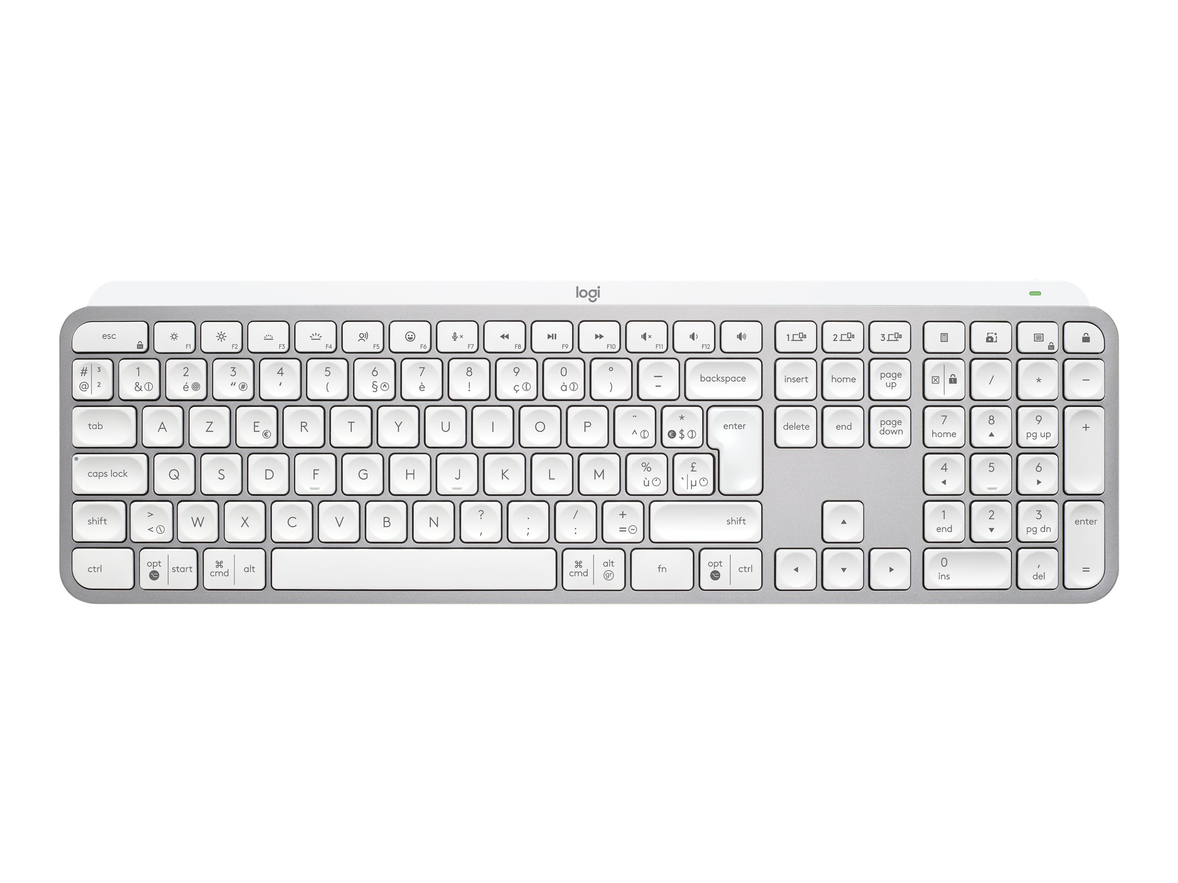 Logitech MX Keys S - Tastatur - hinterleuchtet - kabellos - Bluetooth LE - QWERTY - Nordisch (Dnisch/Finnisch/Norwegisch/Schwedisch)