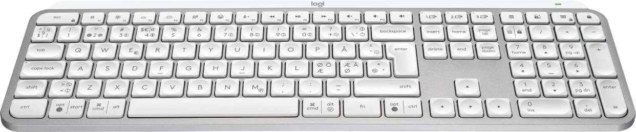 Logitech MX Keys S - Tastatur - hinterleuchtet - kabellos - Bluetooth LE - QWERTY - Nordisch (Dnisch/Finnisch/Norwegisch/Schwedisch)