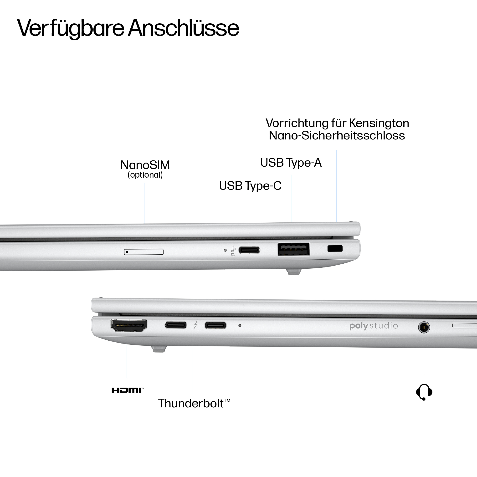 HP EliteBook 8 G1i Notebook Next Gen AI - 174-Grad-Scharnierdesign - Intel Core Ultra 7 258V / 2.2 GHz - Win 11 Pro - Intel Arc Graphics 140V - 32 GB RAM - 1 TB SSD NVMe + 1 TB SSD NVM Express (NVMe)