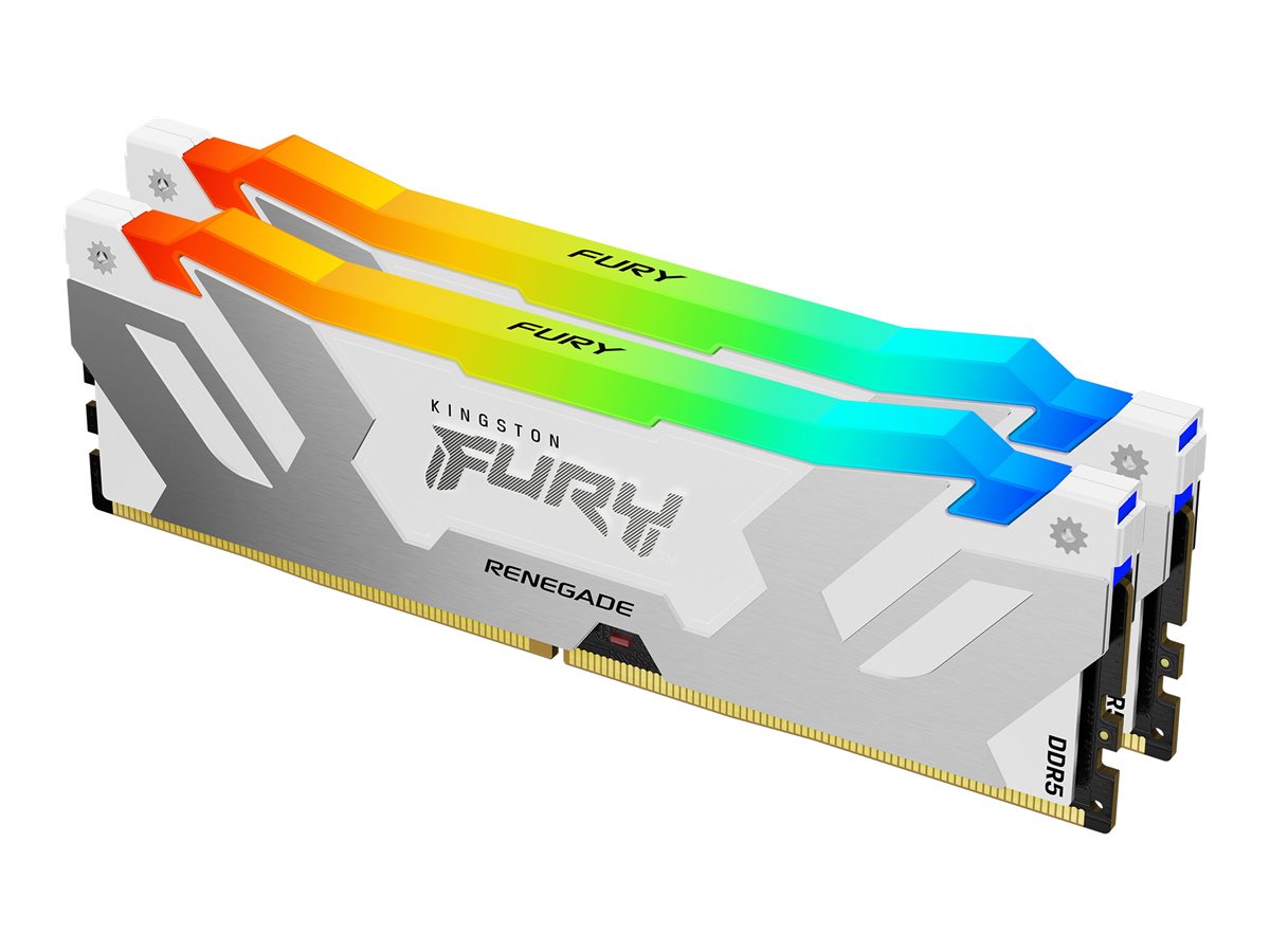 Kingston Technology FURY 64GB 6400MT/s DDR5 CL32 DIMM (Kit da 2) Renegade RGB White XMP