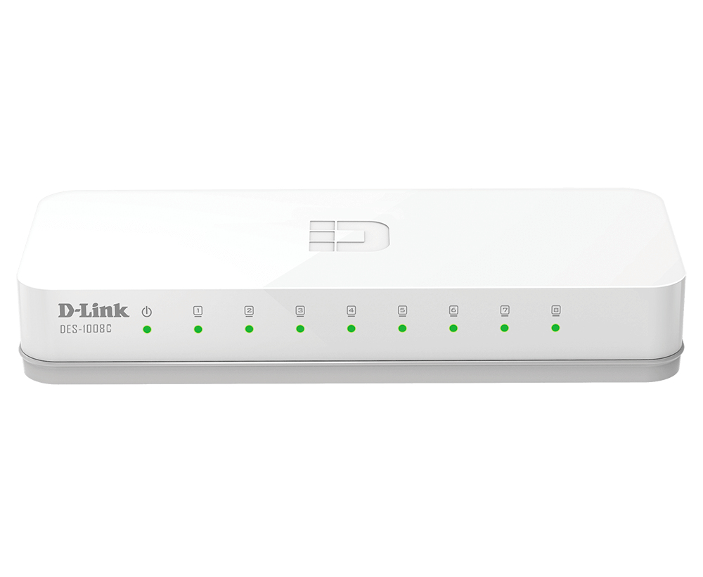 D-Link DES 1008C - Switch - unmanaged - 8 x 10/100