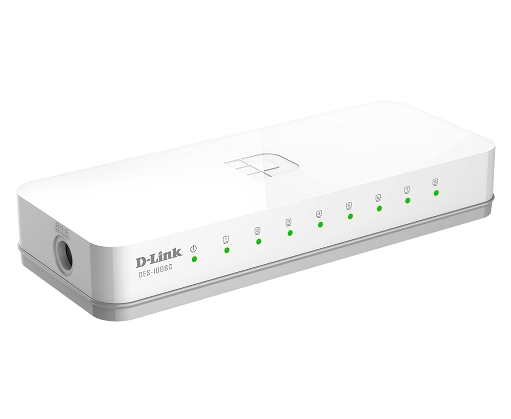 D-Link DES 1008C - Switch - unmanaged - 8 x 10/100
