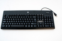 HP 724720-181 teclado USB AZERTY Negro