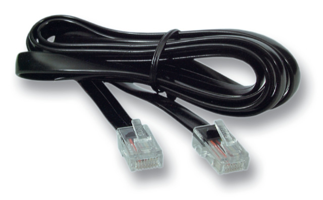 EFB Elektronik Modularkabel schwarz, 2 x RJ10 (4/4) Stecker, 1:1, 3,0 m