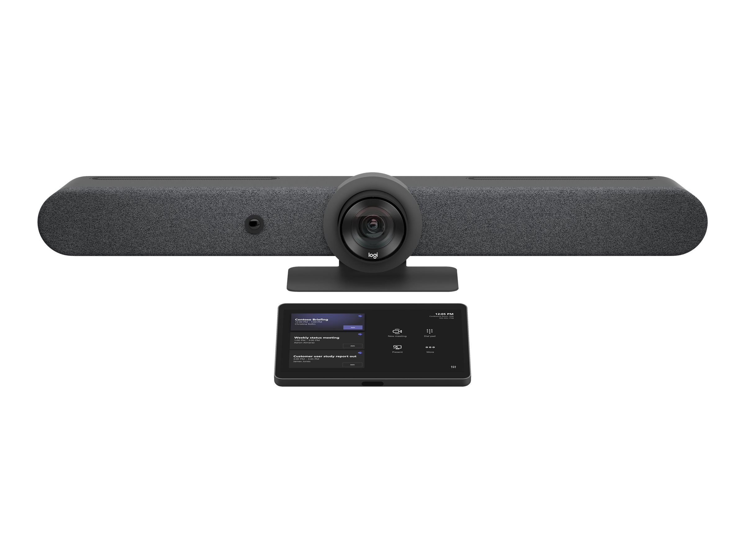 Logitech Rally Bar + Tap Cat5E Graphite Bundle for Microsoft Teams Rooms - Kit fr Videokonferenzen (Videoleiste, Touch-Controller)