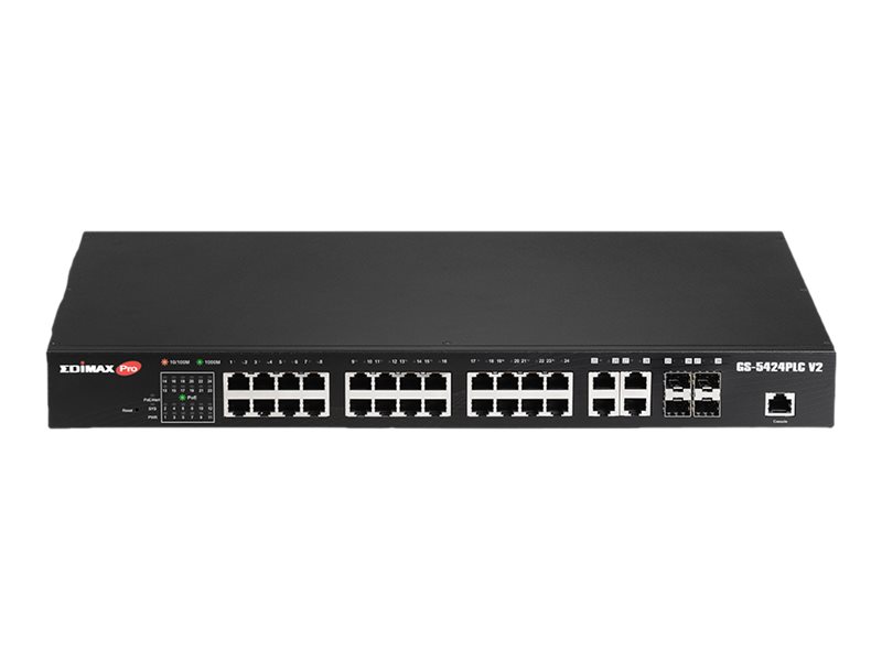 Edimax Pro GS-5424PLC V2 - Switch - Smart - 24 x 10/100/1000 (PoE+)