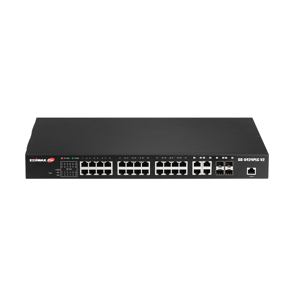 Edimax Pro GS-5424PLC V2 - Switch - Smart - 24 x 10/100/1000 (PoE+)