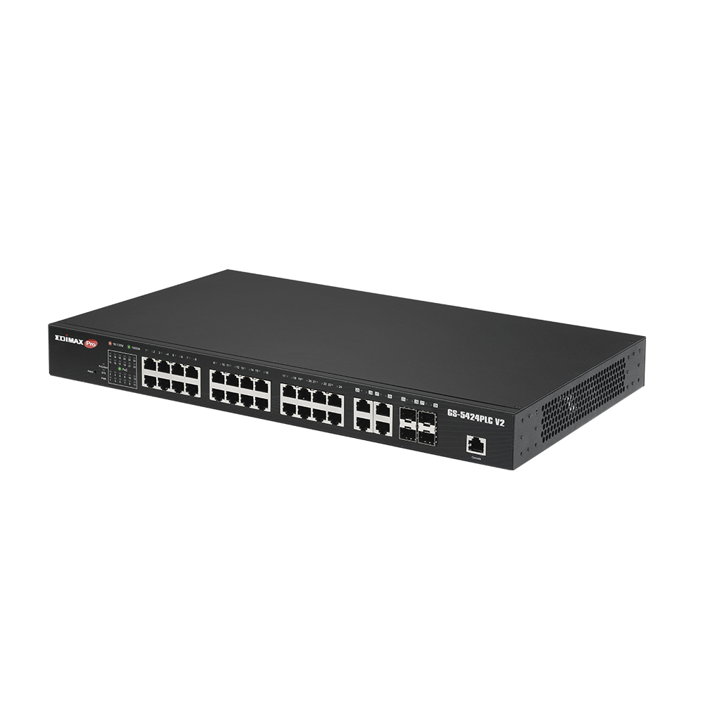 Edimax Pro GS-5424PLC V2 - Switch - Smart - 24 x 10/100/1000 (PoE+)