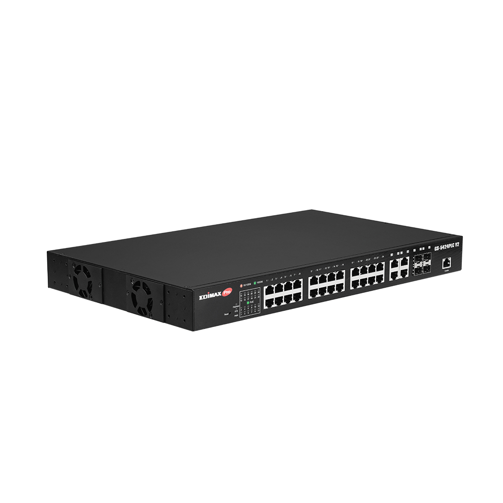 Edimax Pro GS-5424PLC V2 - Switch - Smart - 24 x 10/100/1000 (PoE+)