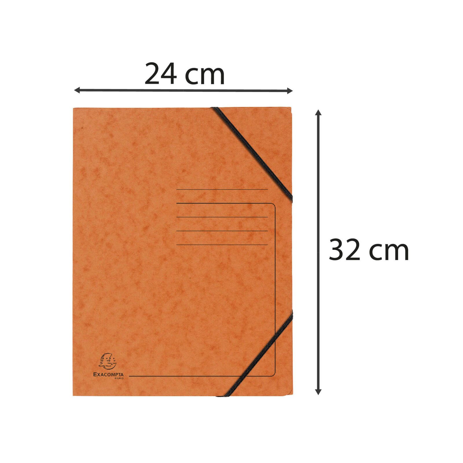 Exacompta Eckspanner orange A4 Colorspan 355g ohne Klappen