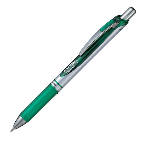 Pentel EnerGel Xm Bol�grafo de gel de punta retr�ctil Verde 1 pieza(s)