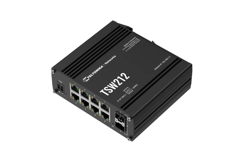 Teltonika TSW212 switch di rete Gestito L2 Gigabit Ethernet (10/100/1000) Nero
