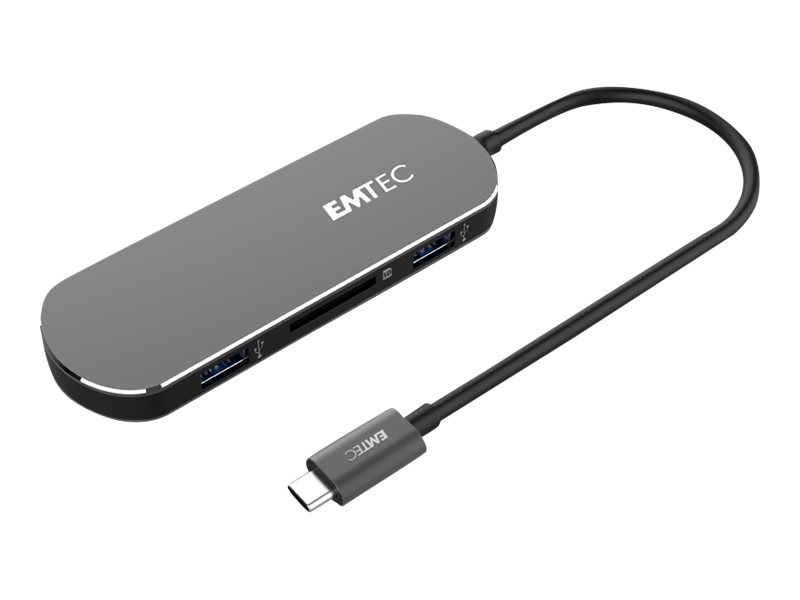 Emtec T650C Type-C HUB USB 3.2 Gen 1 (3.1 Gen 1) Type-A Nero
