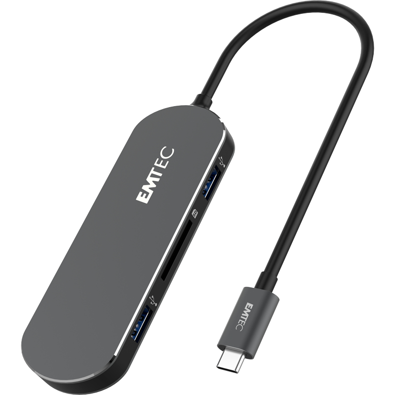 Emtec T650C Type-C HUB USB 3.2 Gen 1 (3.1 Gen 1) Type-A Nero
