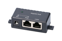 Extralink Gigabit-PoE-Injektor 1-Anschluss 1x 1000Mb/s RJ45 - Gigabit Ethernet - 1000 Mbit/s - 1000/10000 - Cat5e - Cat6 - Cat6a - Schwarz - Link