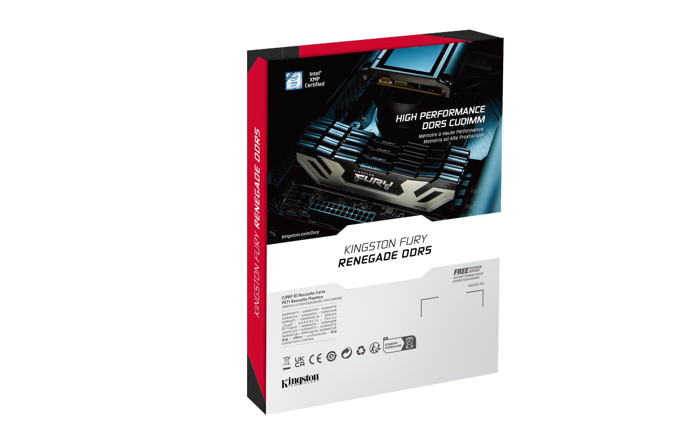 Kingston Technology FURY 48GB 8400MT/s DDR5 CL40 CUDIMM (Kit of 2) Renegade Silver XMP