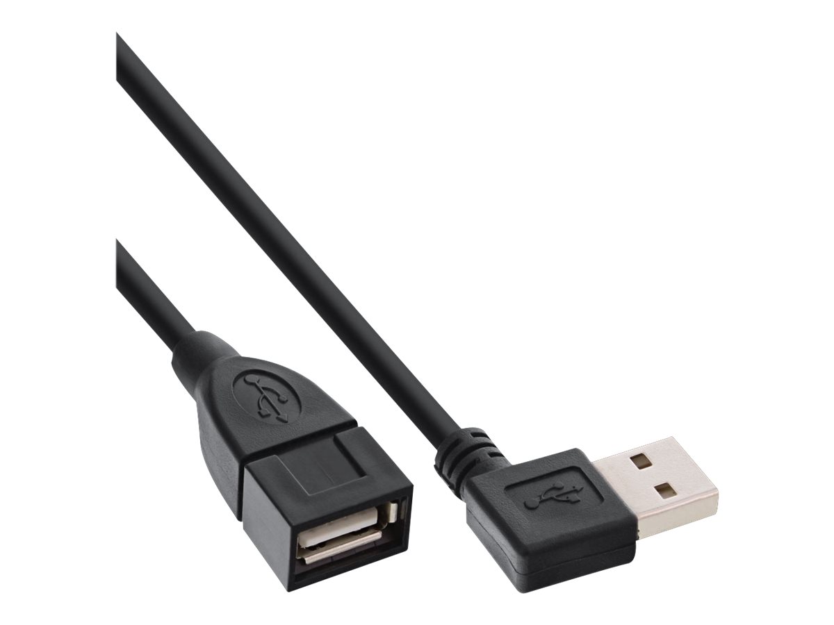 InLine Prolunga Smart USB 2.0 angolata, Tipo A,mreversibile - F, nero, 1m