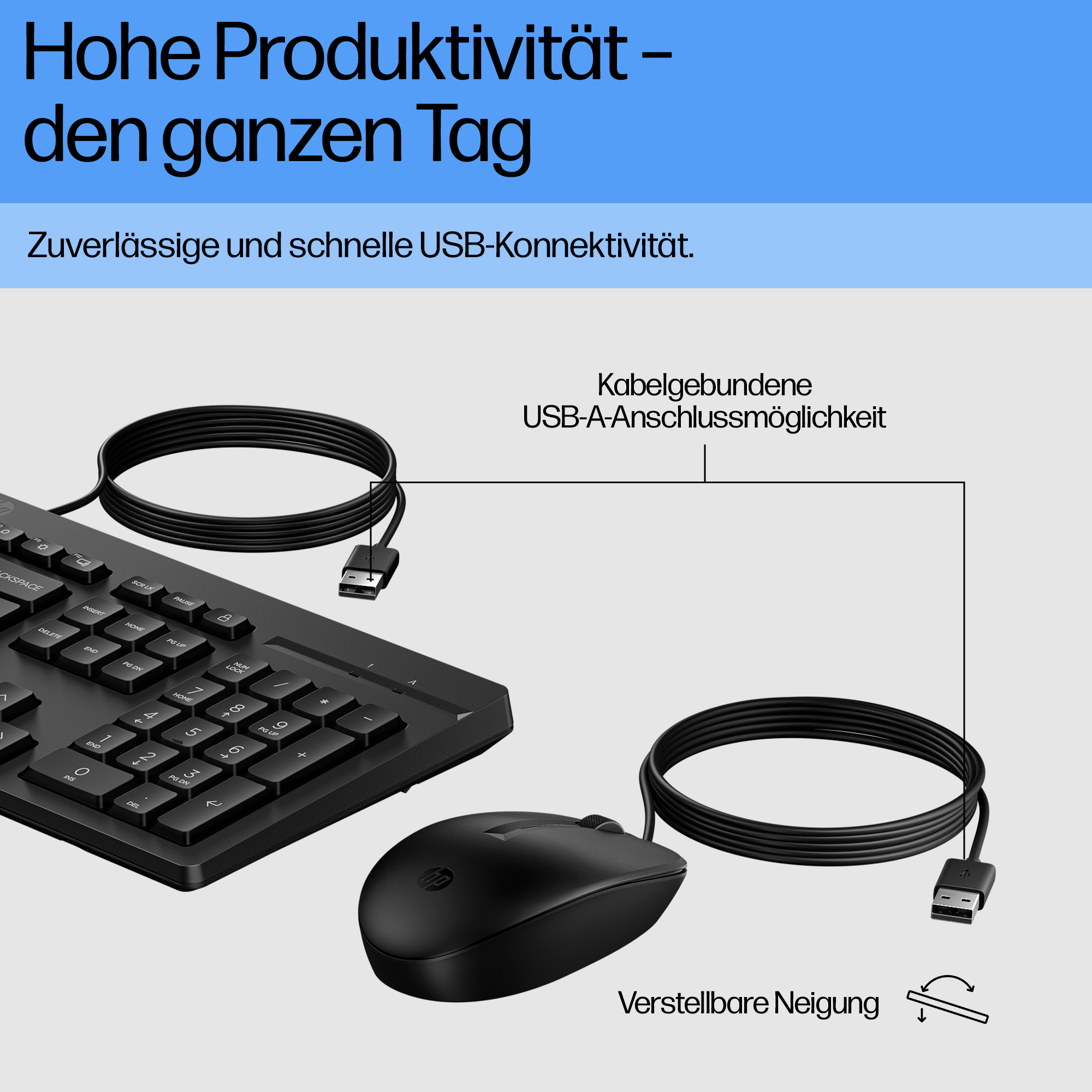 HP Ensemble combin� clavier et souris filaires 225