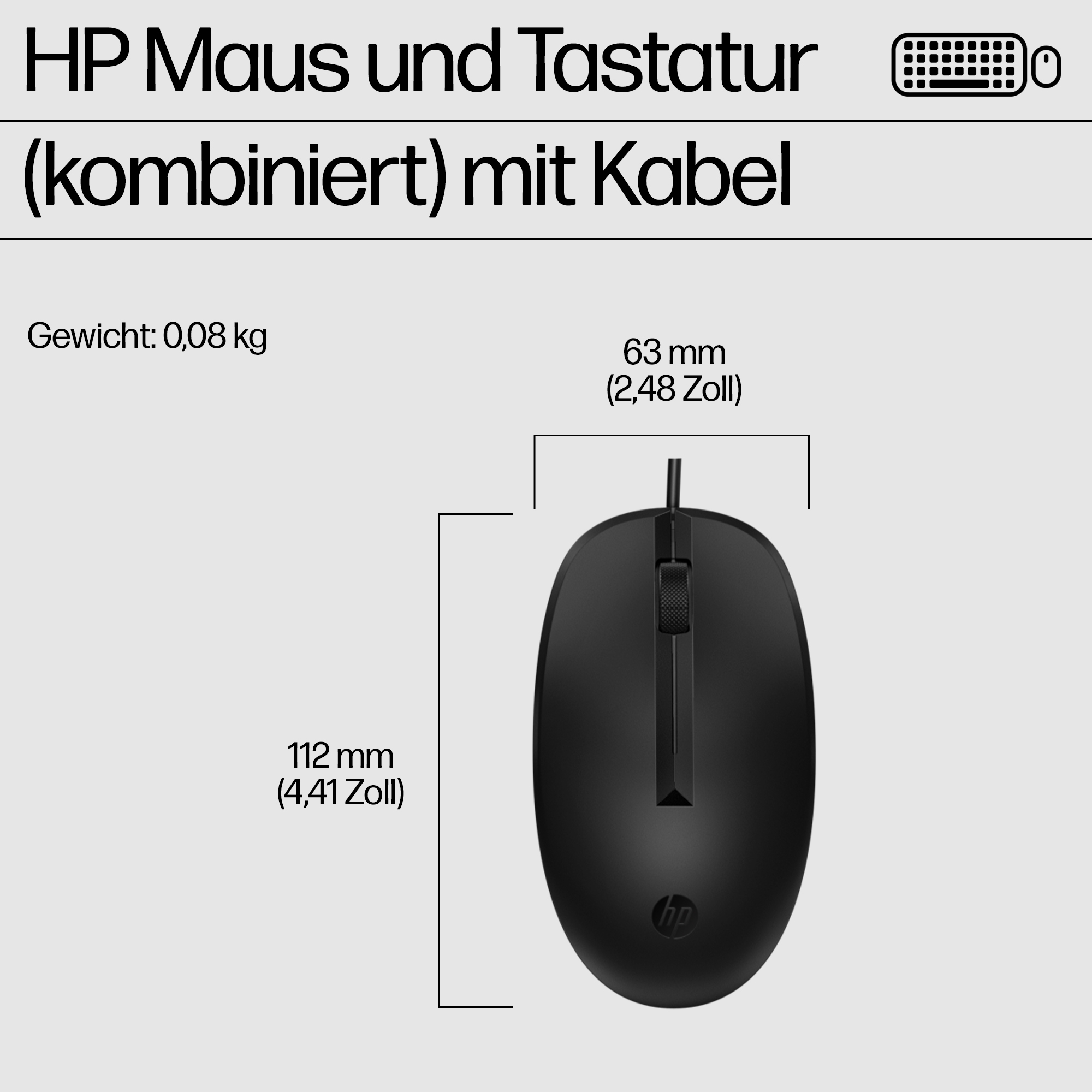 HP Ensemble combin� clavier et souris filaires 225