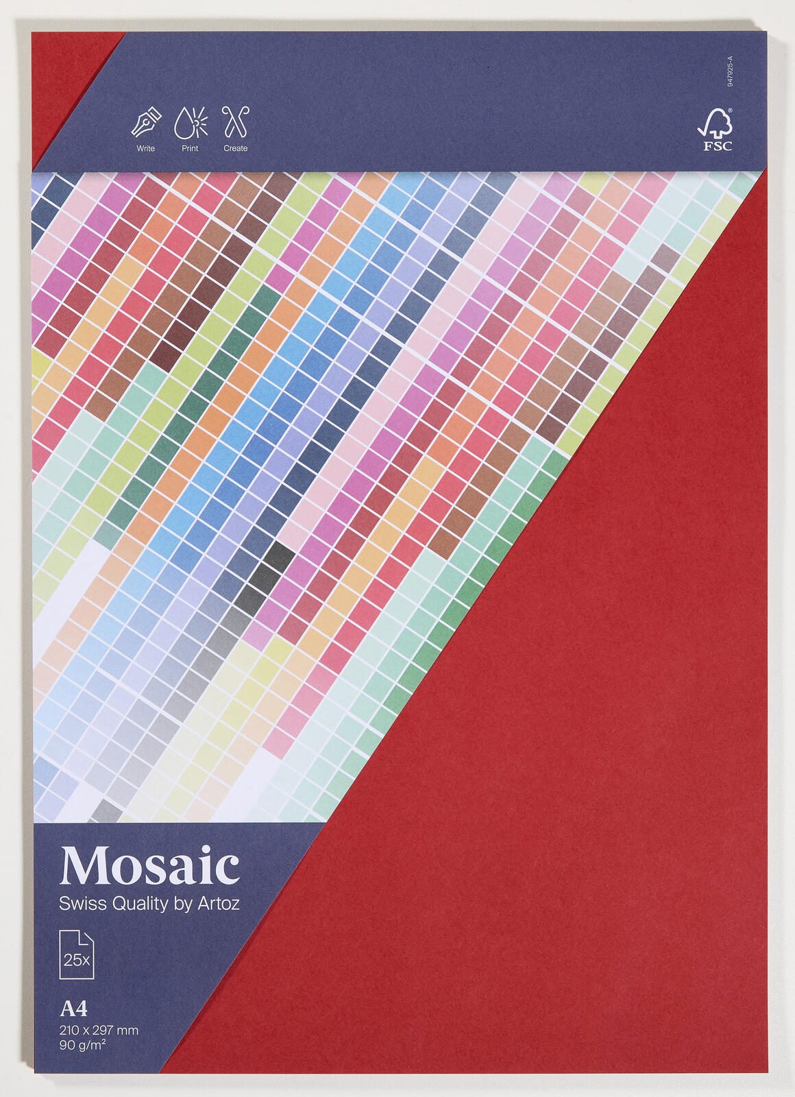 Artoz Papier Briefpapier Mosaic feuerrot DIN A4 90 g/qm 25 Blatt - 90 g/m - A4