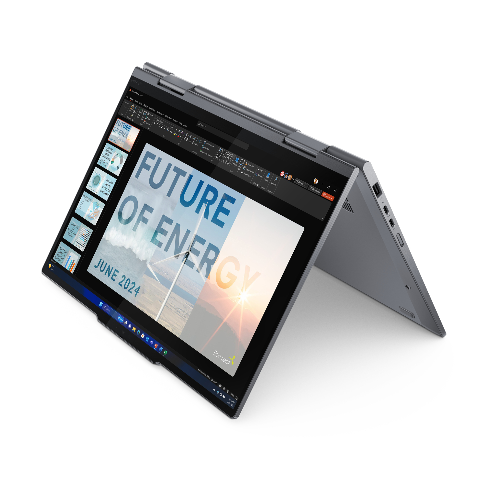 Lenovo ThinkPad X1 2-in-1 Intel Core Ultra 7 155U Ibrido (2 in 1) 35,6 cm (14) Touch screen WUXGA 32 GB LPDDR5x-SDRAM 1 TB SSD Wi-Fi 6E (802.11ax) Windows 11 Pro Grigio