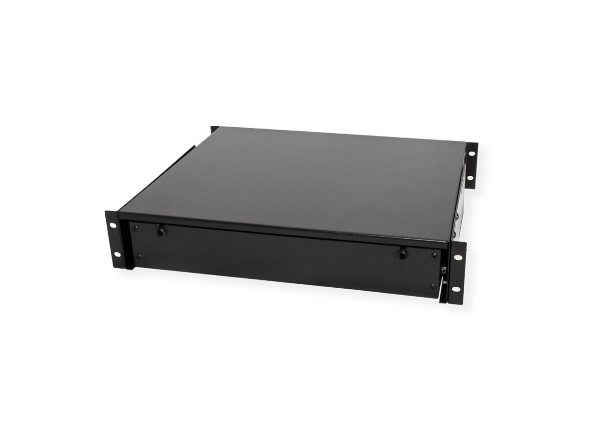 ROLINE Tastatur-Tablett - abschlie�bar, Tiefe 400 mm - RAL 9005, Jet Black - 2U - 48.3 cm (19)