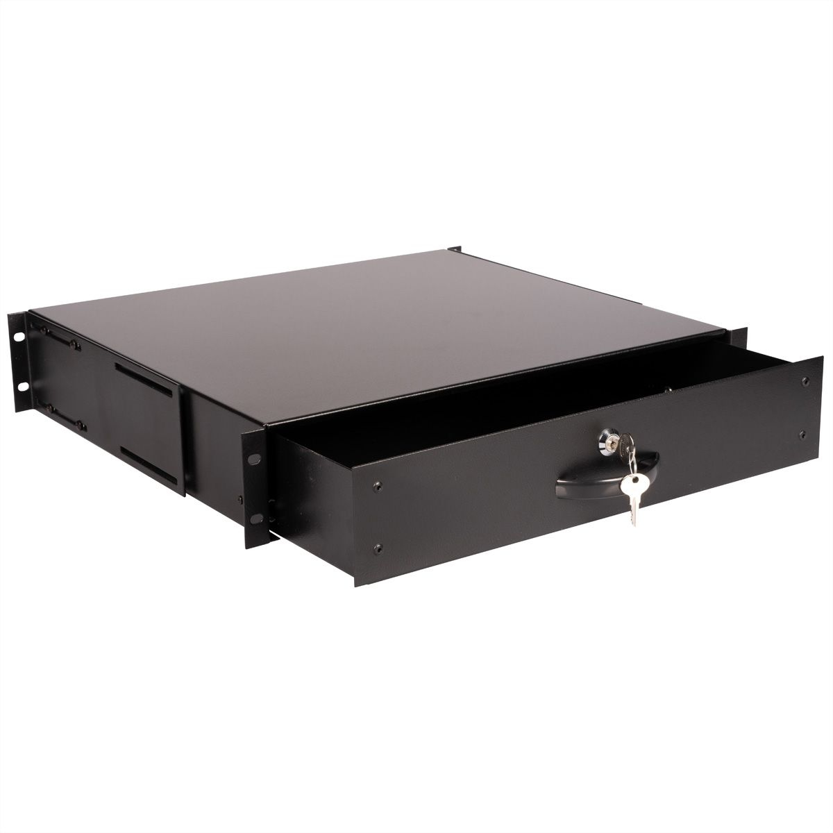 ROLINE Tastatur-Tablett - abschlie�bar, Tiefe 400 mm - RAL 9005, Jet Black - 2U - 48.3 cm (19)