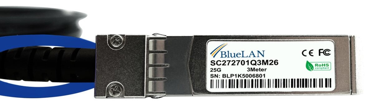 BlueOptics SFP28-DAC-0.5M-FR-BL cavo InfiniBand 0,5 m Nero