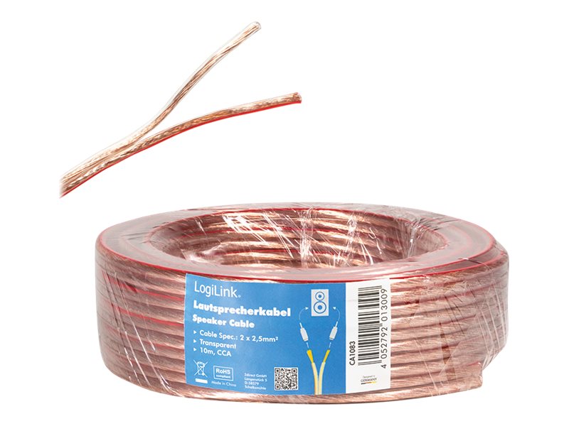 LogiLink Lautsprecherkabel - 2.5 mm� - 10 m