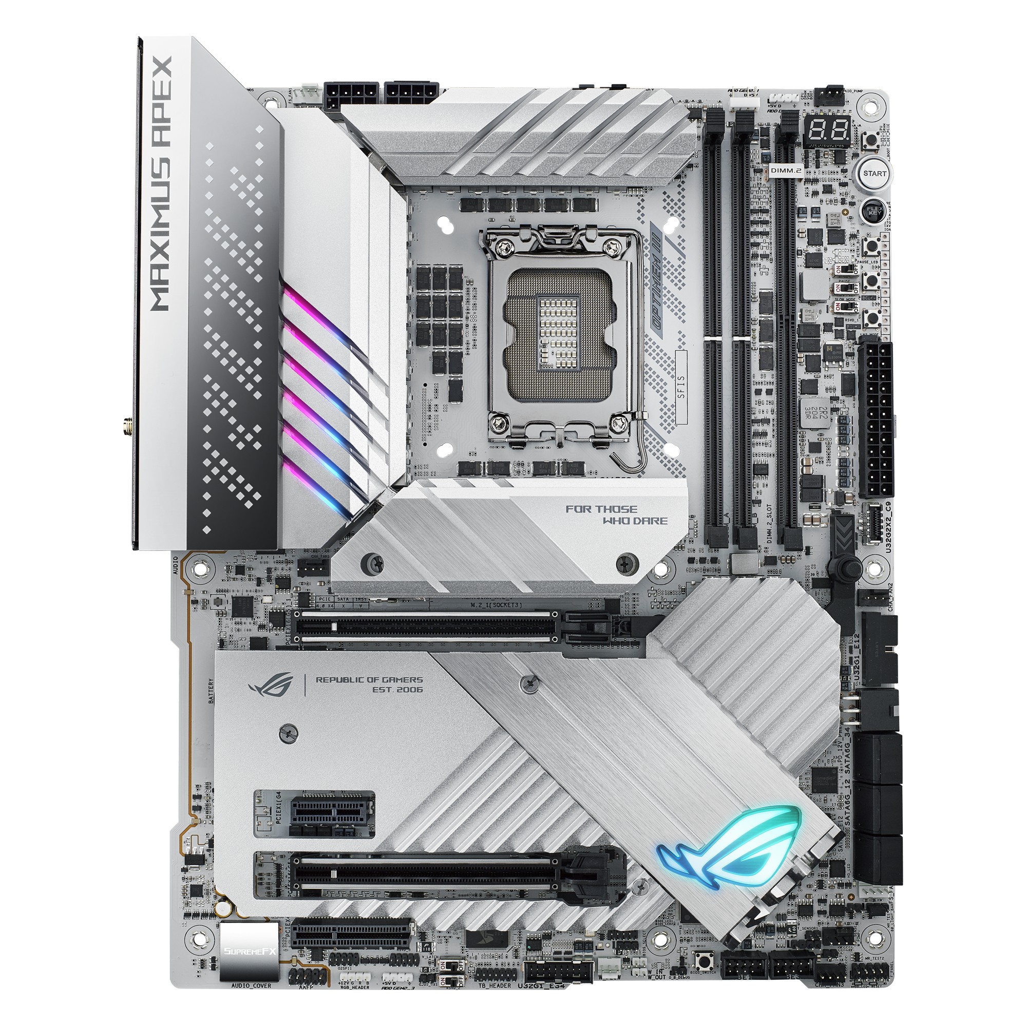 ASUS ROG MAXIMUS Z790 APEX - Intel - LGA 1700 - Intel Celeron - Intel Core i3 - Intel Core i5 - Intel Core i7 - Intel Core i9,... - LGA 1700 - DDR5-SDRAM - 64 GB