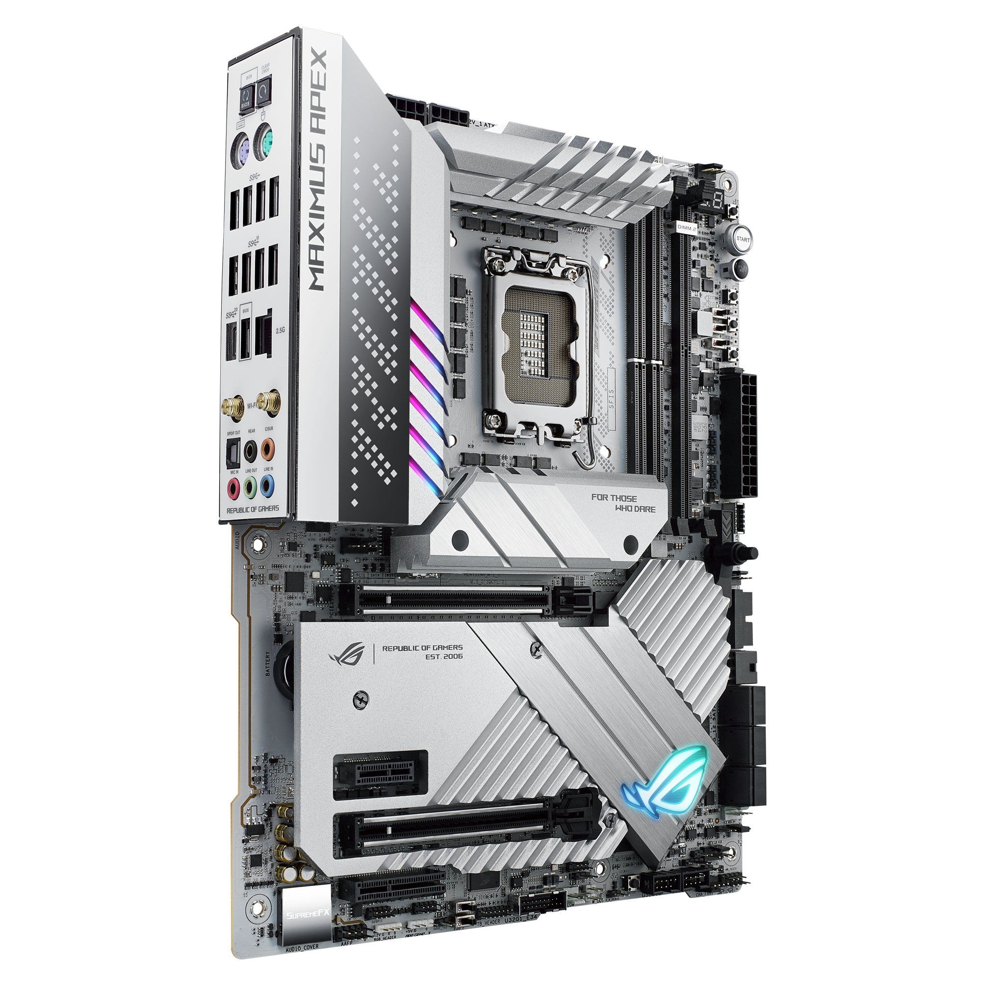 ASUS ROG MAXIMUS Z790 APEX - Intel - LGA 1700 - Intel Celeron - Intel Core i3 - Intel Core i5 - Intel Core i7 - Intel Core i9,... - LGA 1700 - DDR5-SDRAM - 64 GB