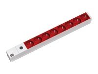 Bachmann Protection - Steckdosenleiste (Rack - einbaufhig) - Eingabe, Eingang IEC 60320 C14 - Ausgangsanschlsse: 8 (CEE 7/5)