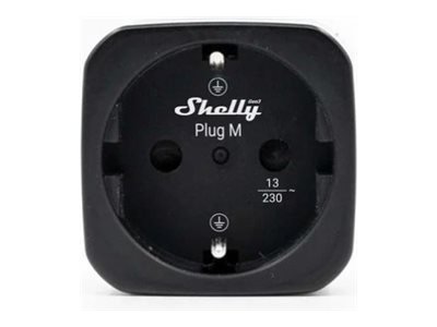 Shelly Plug M Gen3 Black 4-Pack Power Metering Smart