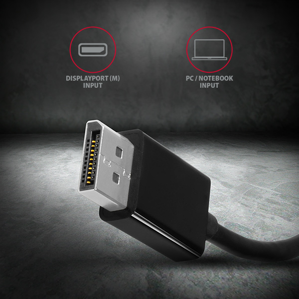 Axagon RVD-VGN c�ble vid�o et adaptateur 0,16 m DisplayPort VGA (D-Sub) Noir