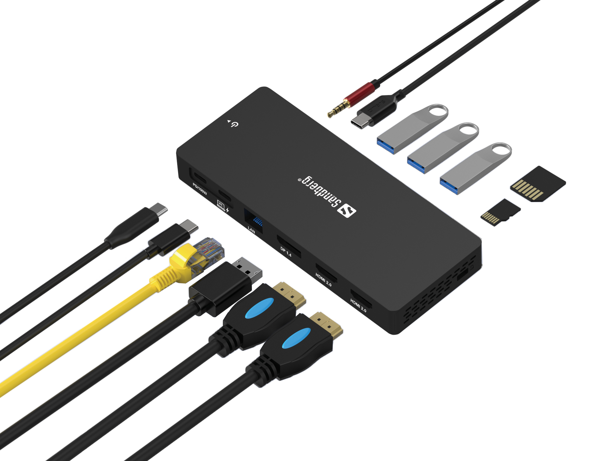 SANDBERG 13-in-1 Pro - Dockingstation - USB-C