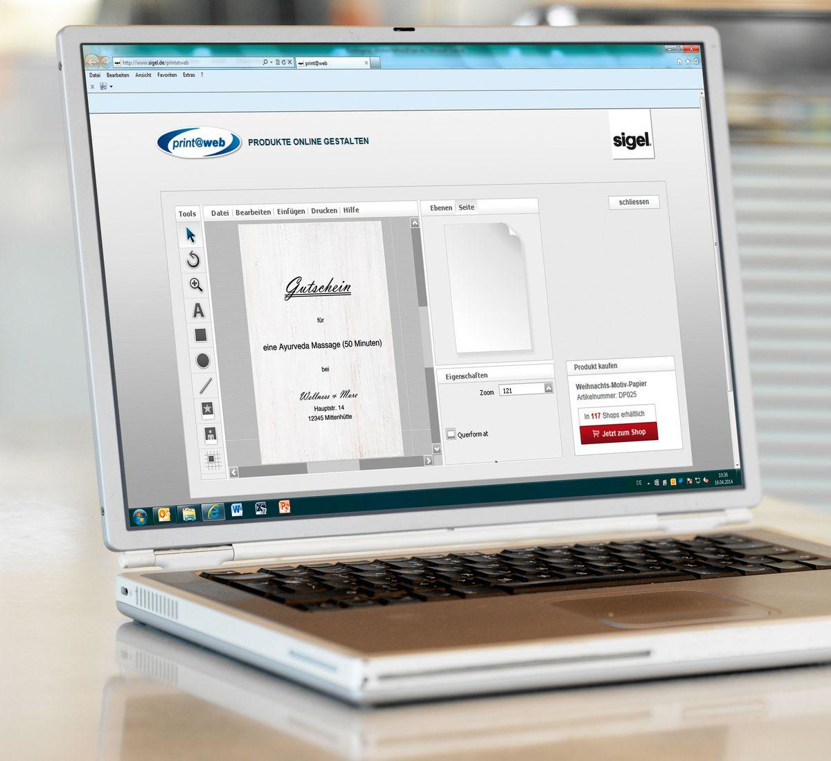 Sigel DP241 papier jet dencre A4 (210x297 mm) 100 feuilles Marron, Blanc