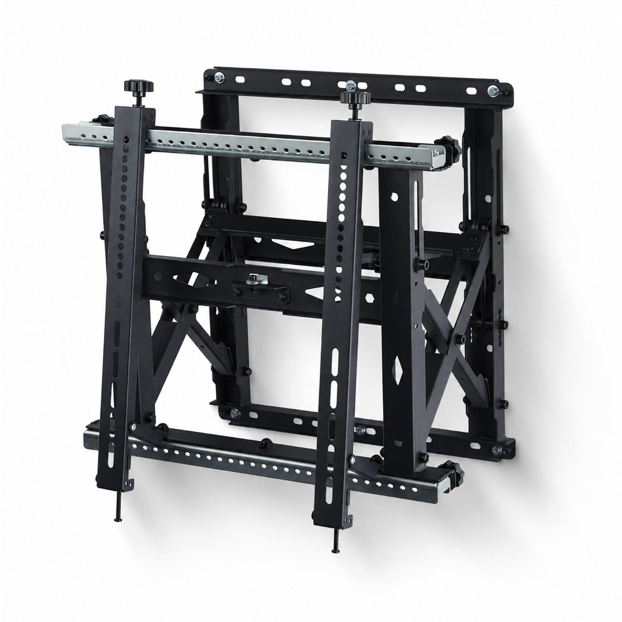 StarTech.com Startech - Befestigungskit (Wandmontage, VESA-Montagehalterungen, 2 Winkeleinsteller) - Kickstand-Stil - f�r Flachbildschirm - landscape/portrait, six-point adjustments, up to 70 kg - Schwarz - Bildschirmgr��e: 114.3-177.8 cm (45-70)