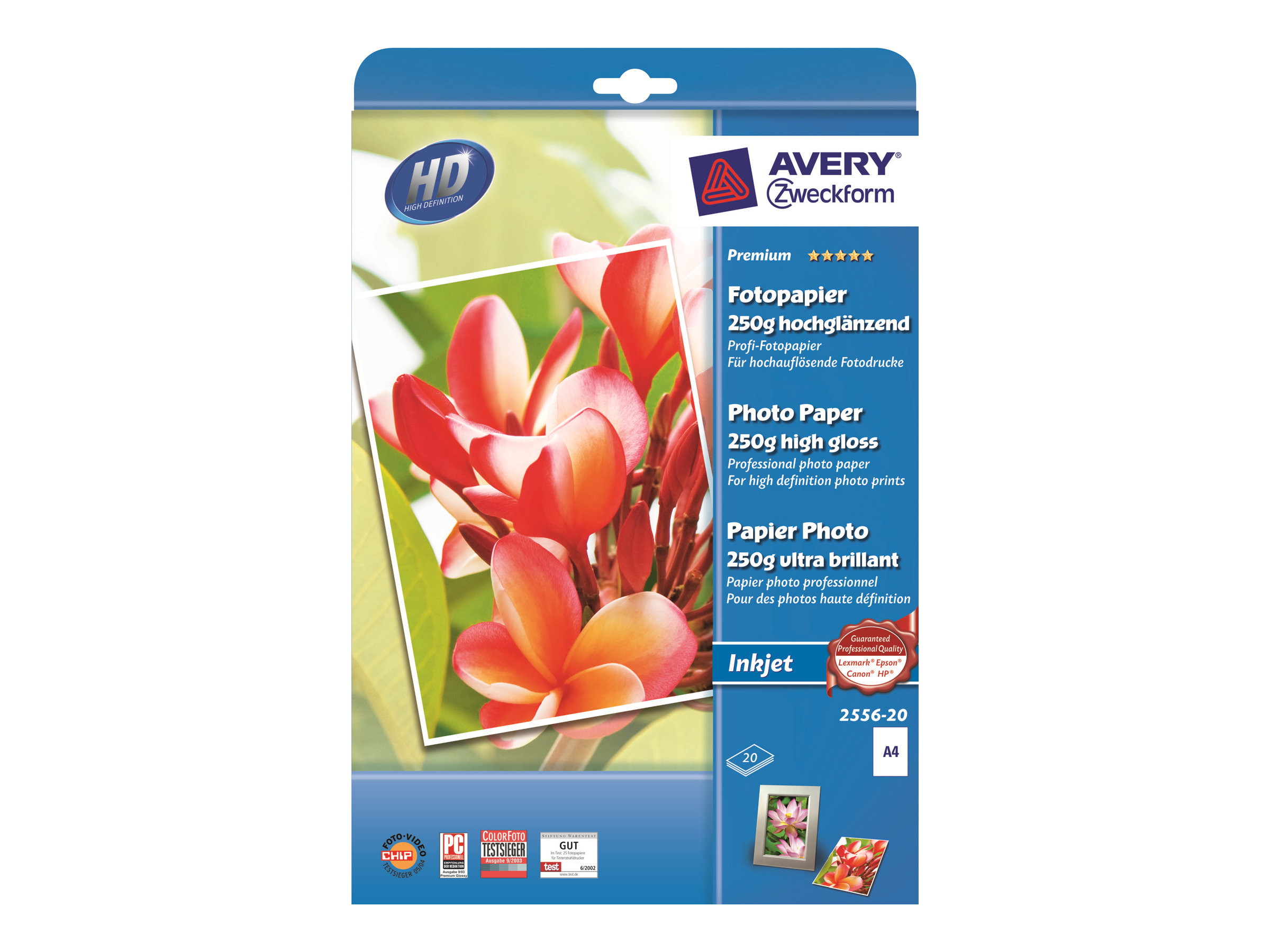 Avery Zweckform Avery Premium Glossy Photo Paper - Glnzend - wei - A4 (210 x 297 mm)