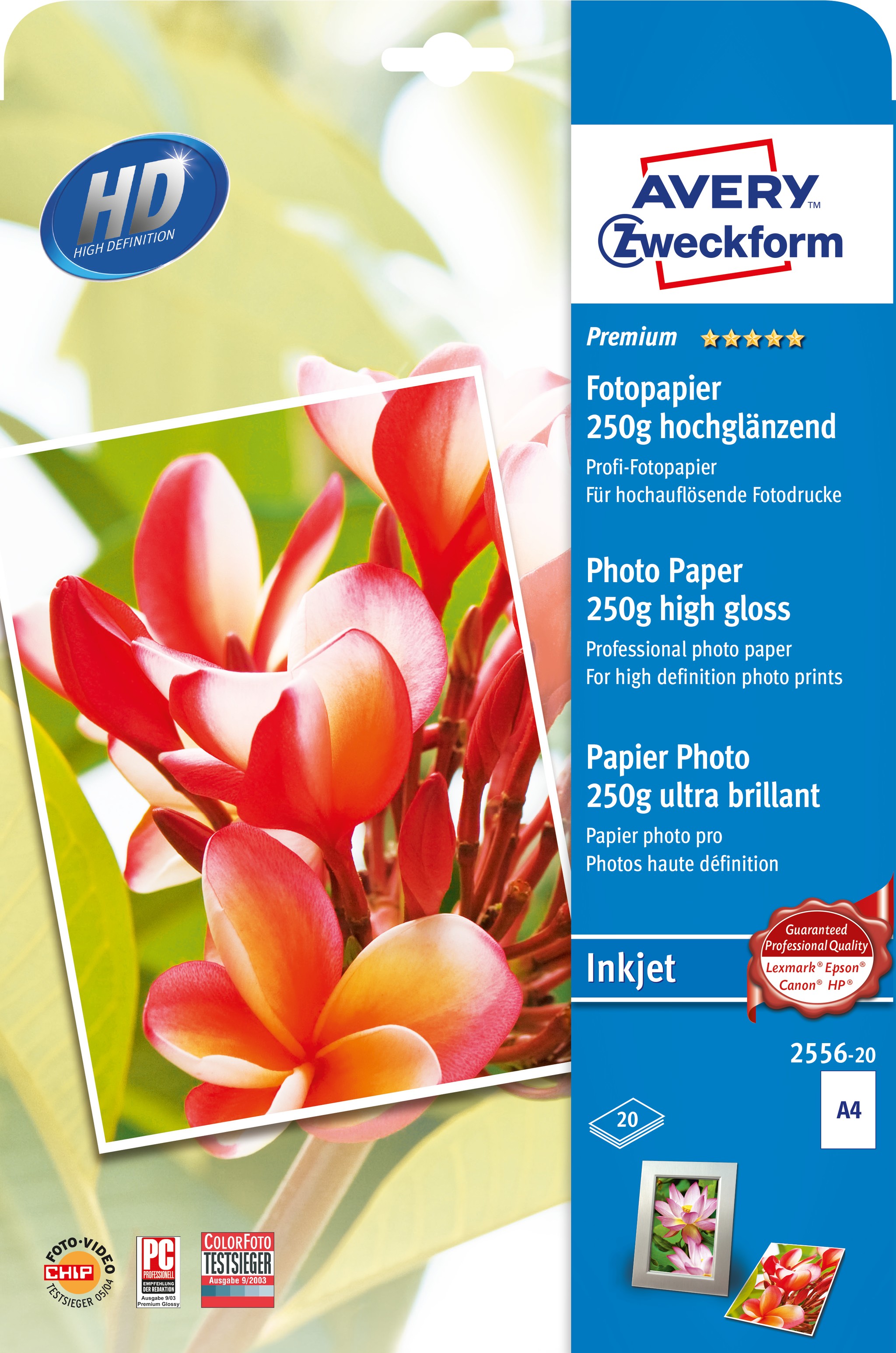 Avery Zweckform Avery Premium Glossy Photo Paper - Gl�nzend - wei� - A4 (210 x 297 mm)