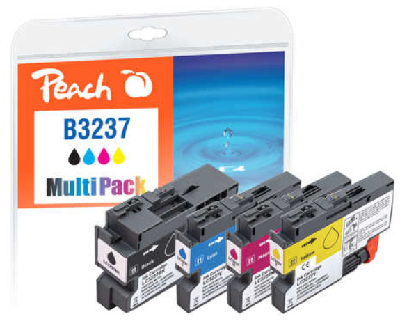 Peach 321008 cartucho de tinta 4 pieza(s) Negro, Cian, Magenta, Amarillo