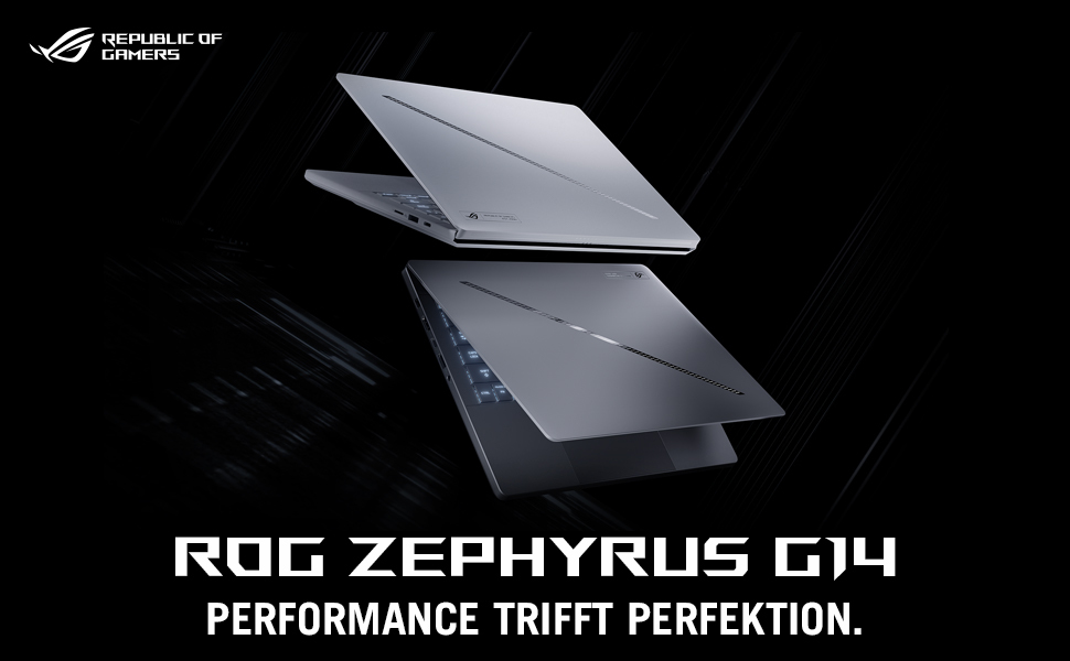 ASUS ROG Zephyrus G14 GA403WR-QS152W AMD Ryzen AI 9 HX 370 Ordinateur portable 35,6 cm (14) WQXGA+ 64 Go LPDDR5x-SDRAM 2 To SSD NVIDIA GeForce RTX 5070 Ti Wi-Fi 7 (802.11be) Windows 11 Home Allemand Noir, Gris