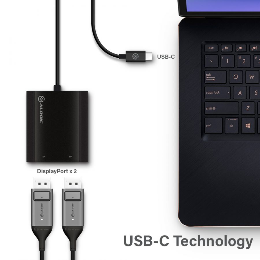 ALOGIC UC2DP-ADP Adaptador gr�fico USB 3840 x 2160 Pixeles Negro