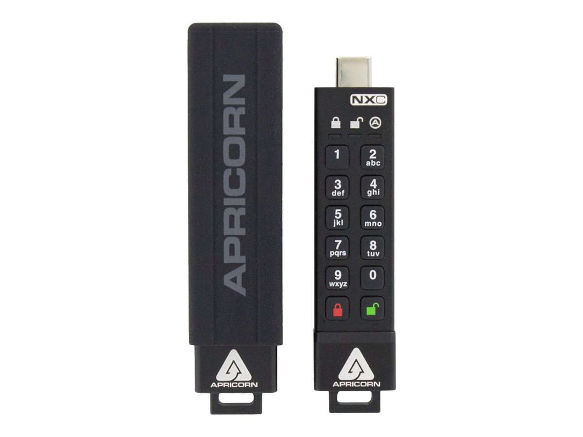 Apricorn ASK3-NXC-8GB USB flash drive USB Type-C 3.2 Gen 1 (3.1 Gen 1) Black